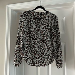 Talbots XS Leopard Blouse